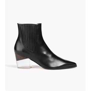 Alexandre Birman Black Leather Ankle Booties